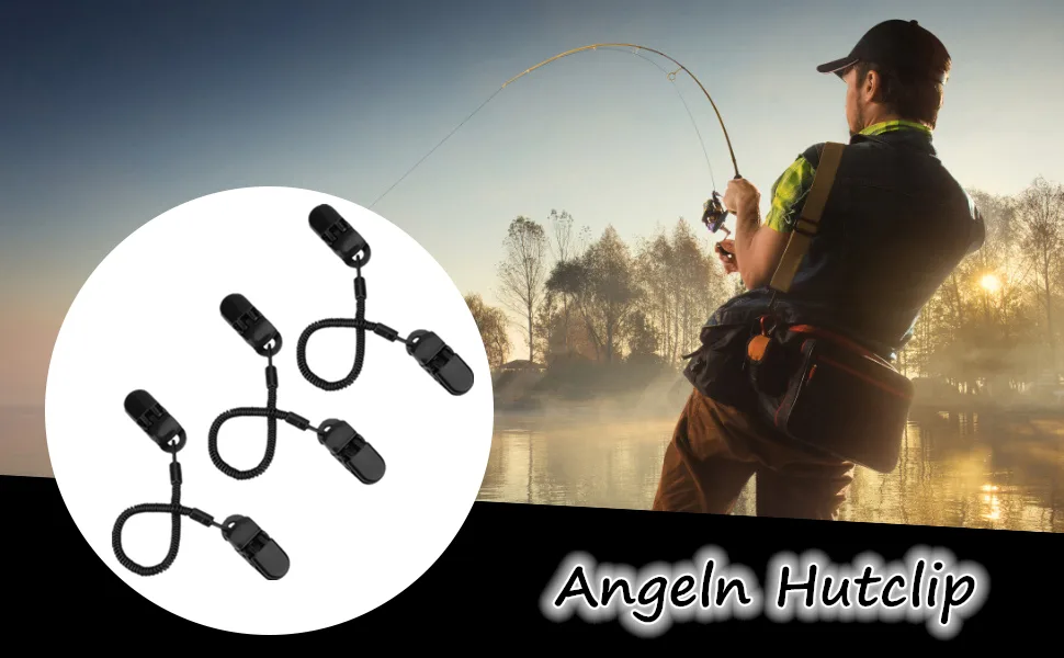 Alomejor 3pcs Hat Clips Safety Wind Lanyard Cord Clips for Golf Fishing Boating Sailing - cap clip