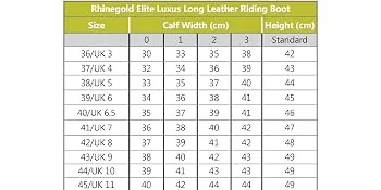 Rhinegold Elite Luxury Riding Boots Leather with Laces Brown Size 3 (EU36) - Calf 0 Brown - Größentabelle: