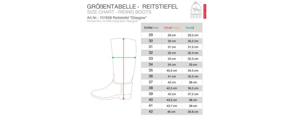 PFIFF 101658 Riding boots Glasgow rubber riding boots children women black 29-42 39 EU black - 101658