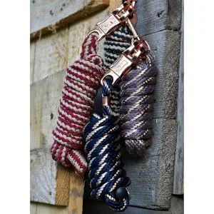 Connection trick for horses and ponies start hard pp rope 2m with classic carabiner hook and panic (black/red/white panic) black/red/white panic hooks - uwiaz