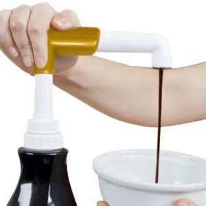 Sauce Pump Dispenser for Ghirardelli Bottles (Pack of 2), Fits 87.3 to 90.4 Ounce Bottles - Colored Head