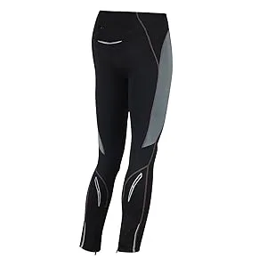 Airtracks functional running pants long Pro Air - Running Tight - Pants - Breathable - Compression - Reflectors L Black-neon - laufhose lang