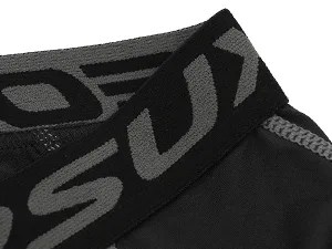 ARSUXEO Men's 3/4 Compression Tights Men Running Leggings Capri Pants Sports Gym K75 L White - Breiter Taillenbund