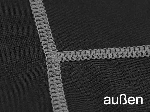 ARSUXEO Men's 3/4 Compression Tights Men Running Leggings Capri Pants Sports Gym K75 L White - Outside Flat Seam