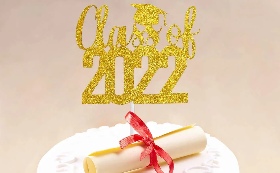Graduation Cake Topper 2022 - Money Cake Box & 30 Connected Pockets - Class of 2022 Congrats Grad Cake Decoration Party Supplies for Kindergarten Preschool High School College - product information 2