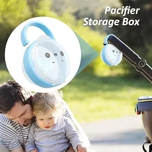 Goovafur pacifier case pacifier holder |Clear nipple holder container boxes |Clear nipple holder container boxes baby-nipple wrap bags food-real pacifier container for diaper bags blue - Bessere Gesundheit