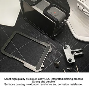 GoPro Housing Frame Frame Housing Open Frame Case with Mini Wrench Frame Mount Protective Housing Case Made of Aluminum Alloy Compatible with Action Cameras Accessories Black - product information 5