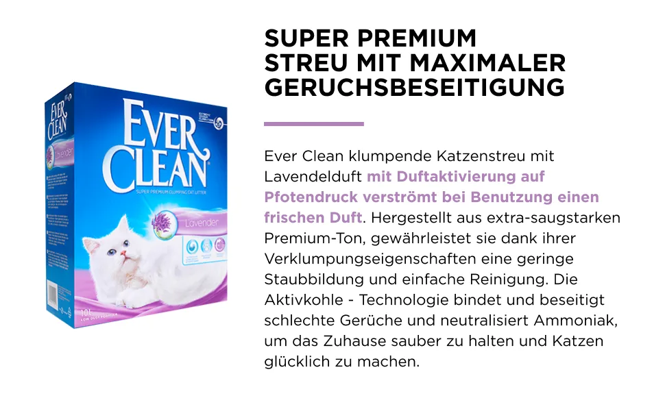 Ever Clean Cat Litter Lavender Scent 10 l - Ever Clean Lavender
