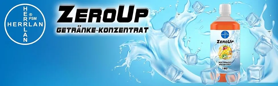 Beverage concentrate with raspberry taste i zeroup sugar-free 1000 ml low carb vital drink syrup i Herrlan quality raspberry 1 l (1 Pack) - Getränkekonzentrat