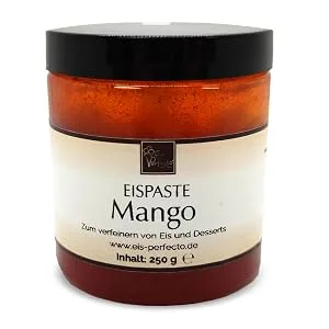 Mango-ice cap for fruity aromatic ice cream also to refine delicious ice cream desserts drinks chocolates cakes and much more content 250 g - Mango Eispaste