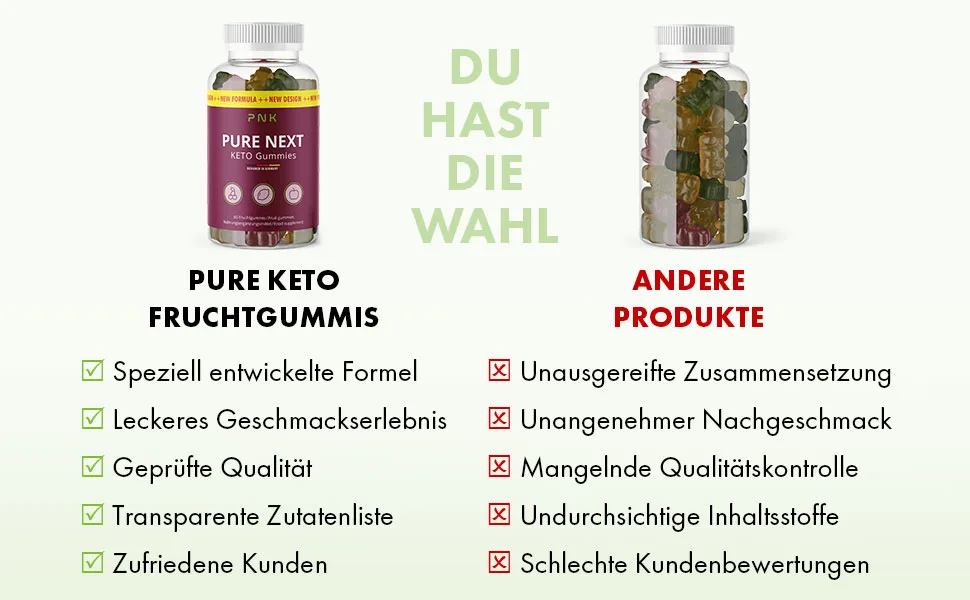 Pure Keto Gummies - with valuable ingredients such as L-Arginine - suitable for women & men - 60 Gummies per can 3x - product information 3