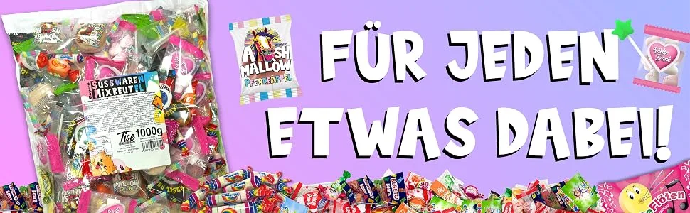 1000g candy mix bag colorful mix - throwing material/birthday/candy bar/school cone - each item individually wrapped - 1000g Mixbeutel