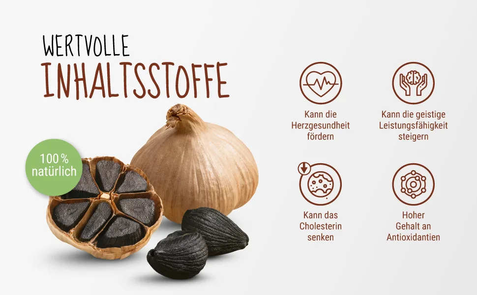 3 jars of black garlic without peel 3x50gr - Schwarzer Knoblauch mit wertvollen Inhaltsstoffen kann die Gesundheit fördern