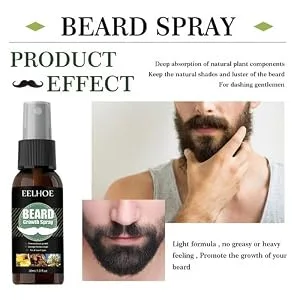 Fulenyi Beard Growth Kit Beard Care Set 30ml Beard Growth Kit for Men Beard Derma Roller Beard Growth Serum Oil Beard Balm - Beard Growth Kit