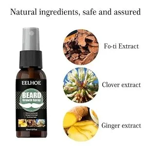 Fulenyi Beard Growth Kit Beard Care Set 30ml Beard Growth Kit for Men Beard Derma Roller Beard Growth Serum Oil Beard Balm - Beard Growth Kit