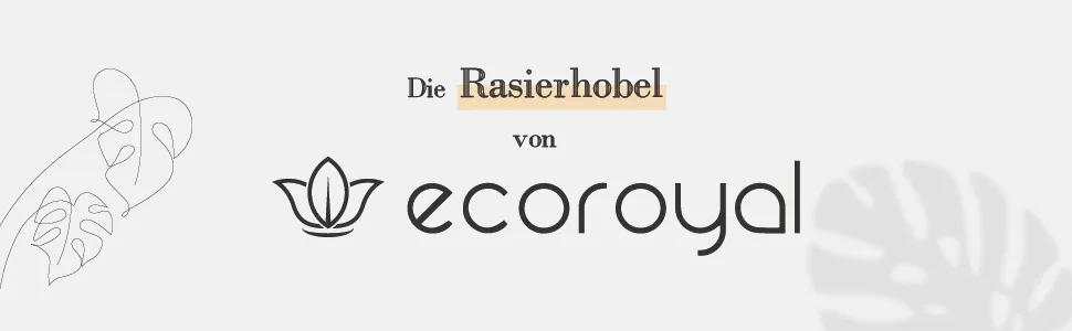 Ecoroyal razor plane set men+ 100 razor blades |Wet razor |Razor planing set |Metal razor men |Barthobel |Double Edge Razor |Razor blades (black) - Nassrasierer