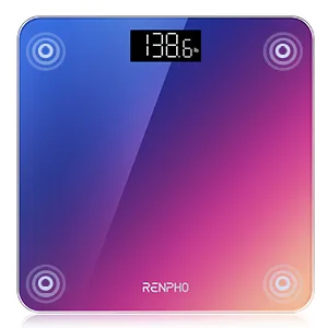 RENPHO Digital Bathroom Scale, Highly Accurate Body Weight Scale with Lighted LED Display, Round Corner Design, 400 lb (Gradient, 10.2"/260mm) Gradient 10.2"/260mm - product information 4
