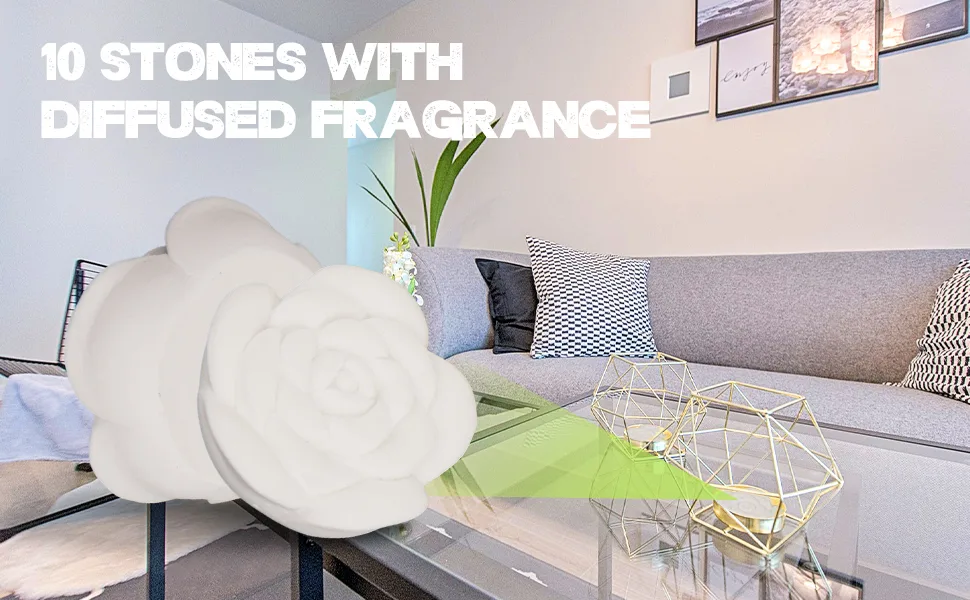 F Fityle 10 Pieces Fragrance Stone Aromatic Essential Oil Room Fragrance Stone White - product information 1