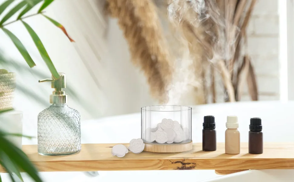 F Fityle 10 Pieces Fragrance Stone Aromatic Essential Oil Room Fragrance Stone White - product information 2