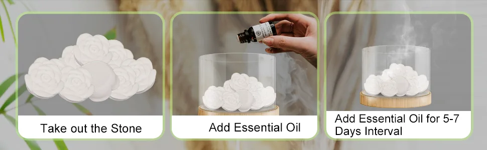 F Fityle 10 Pieces Fragrance Stone Aromatic Essential Oil Room Fragrance Stone White - product information 3