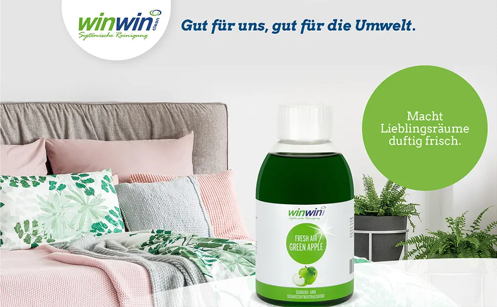 winwinCLEAN - FRESH AIR AIR PURIFICATION CONCENTRATE 'GREEN APPLE' 250ml Green Apple 250 ml (1 pack) - winwinCLEAN, Fresh Air, Green Apple, Luftreinigungskonzentrat, Geruchsneutralisator