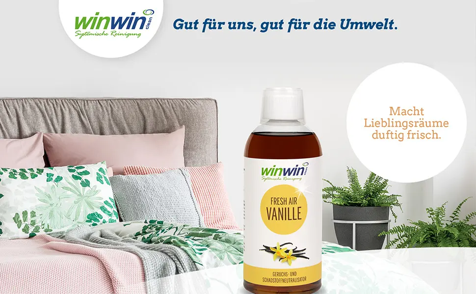 winwinCLEAN - FRESH AIR AIR PURIFICATION CONCENTRATE 'VANILLA' 500ml ( 53.80/L) - winwinCLEAN, Fresh Air, Green Apple, Luftreinigungskonzentrat, Geruchsneutralisator