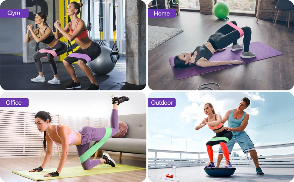 Renoj Resistance Bands , Booty Bands for Women, 3 Levels Exercise Workout Bands for Legs and Butt Pinks - product information 5