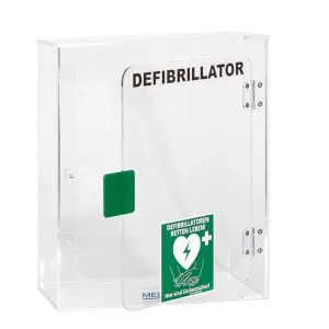 MedX5 Defibrillator Acrylic Glass Wall Box for Indoor Use with Defi Location Sign Without Alarm - #1030
