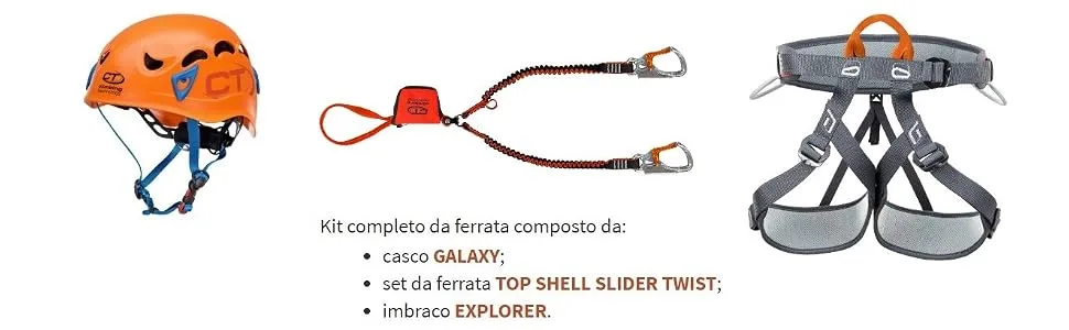 Climbing Technology FERRATA Plus Galaxy Set Galaxy Plus - Climbing Technology Set Ferrata Plus Galaxy, Set Unisex Erwachsene, mehrfarbig, Einheitsgröße
