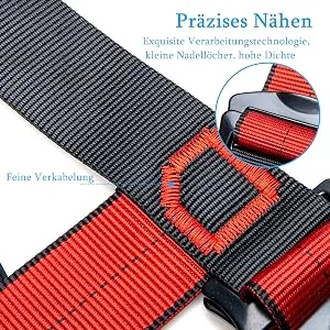 WMLBK Climbing Harnesses Fastening Climbing Gear Half Body Climbing Harness For Fire Rescue Mountaineering Fall Protection Red - Präzisionsnähen