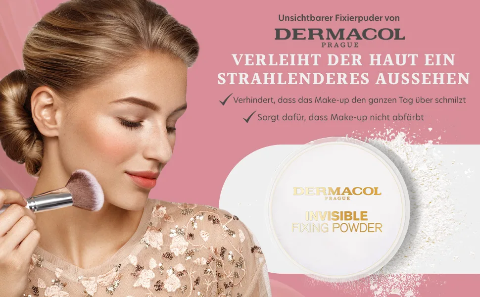 Dermacol Transparent Fixing Powder White 13 g White / Grey / Black - powder