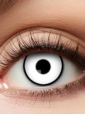 Eyecatcher 84063141-633 - Colored contact lenses 1 pair for 12 months white Halloween carnival Mardi Gras white Manson - linse