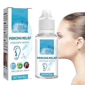 Piercing beading solution natural and gentle solution for ear hole stinging-nose piercing cleaners reduces the risk and quick healing in ear piercing and eyebrow piercings frifer - Verbessern Sie den Piercing-Komfort