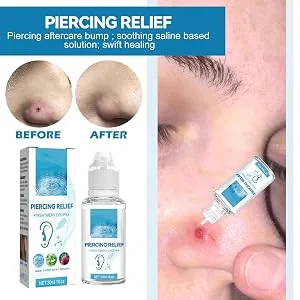 Cleaning solution for ear piercings quick healing natural piercing aftercare for the ear-piercing solution: quick healing and reduced risk of abdominal nasal eyebrow and visual blur - Lindert Piercing-Beschwerden