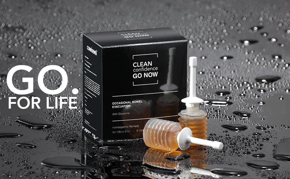 CLEAN Confidence GO Now Occasional Bowel Evacuation with Glycerin - 9ml Mini Enema 6 Pack by ConfidentU - CLEAN Confidence GO NOW