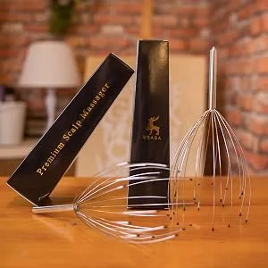 USAGA Head Massager Scalp Massager 20 Fingers Head Scratcher for Head Body Relaxing - head massager