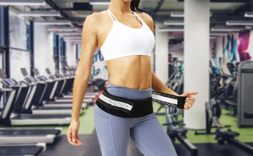 Back belt back support belt - breathable back band men and women back support lumbar support belt for the lower back at Ischias - Lordosenstützgürtel