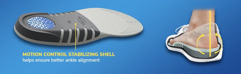 Dr. Scholl's Stabilizing Support Insole with Motion Control, Improves Posture, Arch Support and Balance (Women's 6-10) Stabilizing Support Women's 6 - 10 - Motion control stabilizing shell