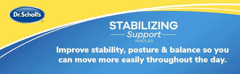 Dr. Scholl's Stabilizing Support Insole with Motion Control, Improves Posture, Arch Support and Balance (Women's 6-10) Stabilizing Support Women's 6 - 10 - Stabilizing Support Insoles
