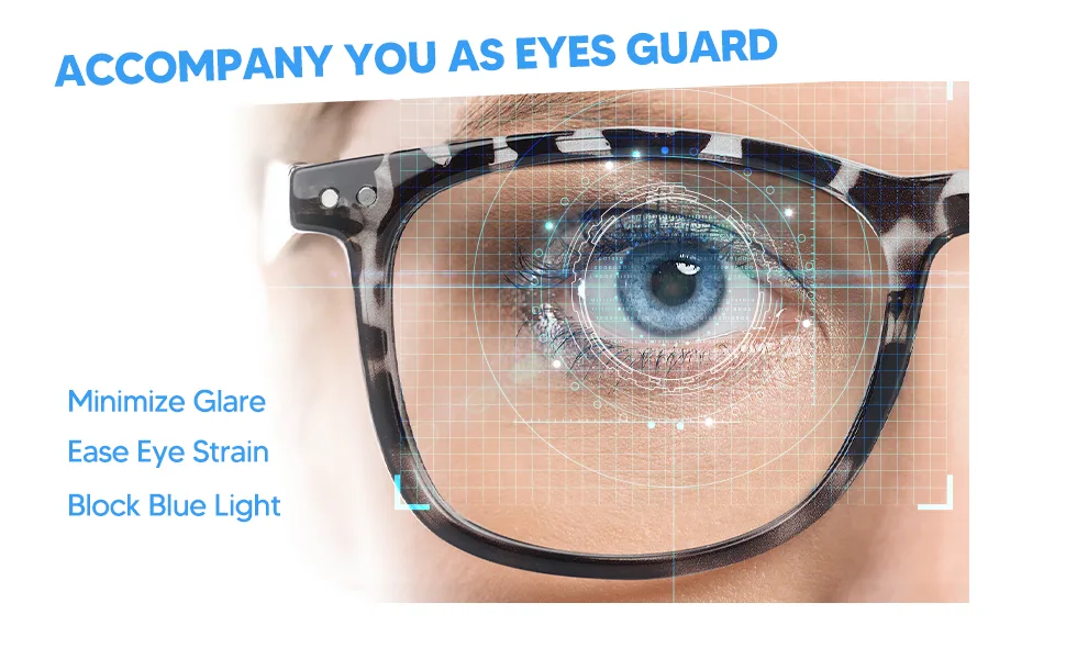 Blue Light Blocking Glasses, Blue Blocker Computer Glasses for Men Women, Anti Glare 400 UV & Eye Strain Fake Square Glasses Leopard + Transparent - Blue Light Blocking Glasses, 2Pack Cut UV400 Computer Reading Glasses for Anti Eyestrain