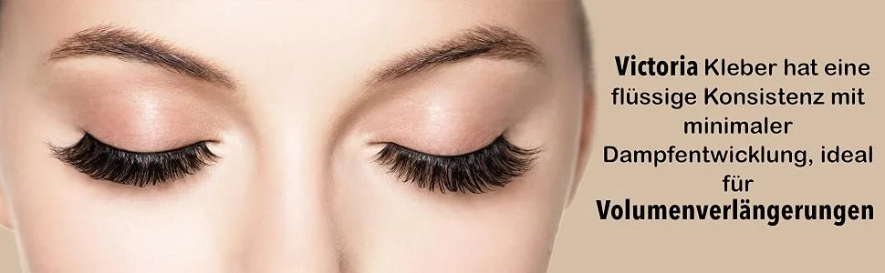 Lovely eyelash glue Victoria - super fast glue drying time: 1 second - 8 weeks detention very resistant |For professional eyelash extensions lash extension glue |10ml black - Victoria kleber
