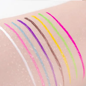 Allbestaye Colorful Matte Color Eyeliner Liquid Waterproof Blue Purple Green White Brown Makeup Eye Liner 03# - eyeliner