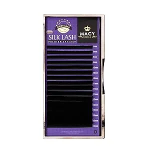 P-Beauty Cosmetic Accessories |Macy Silk Lashes |Individual eyelashes for professional eyelash extensions |Curl/bend: D |Strength: 0.15mm |Length 7-14mm - product information 3