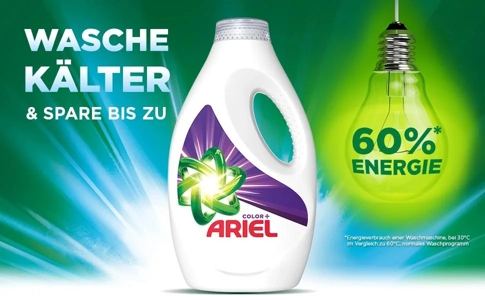 Ariel Liquid Detergent 100 Loads Color+ Powerful Stain Removal From The First Wash New - product information 3