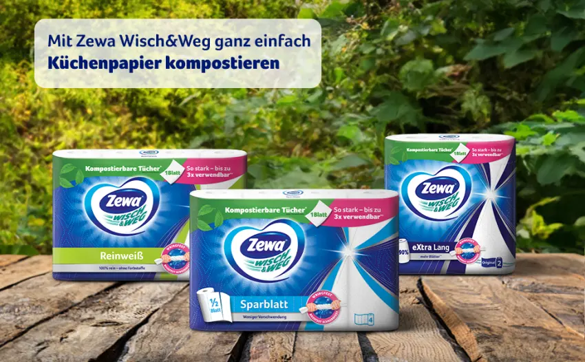 Zewa Wisch&Weg extra long Original Mega Pack 9 packs - Mit Zewa Wisch&Weg ganz einfach Kuchenapapier kopostieren