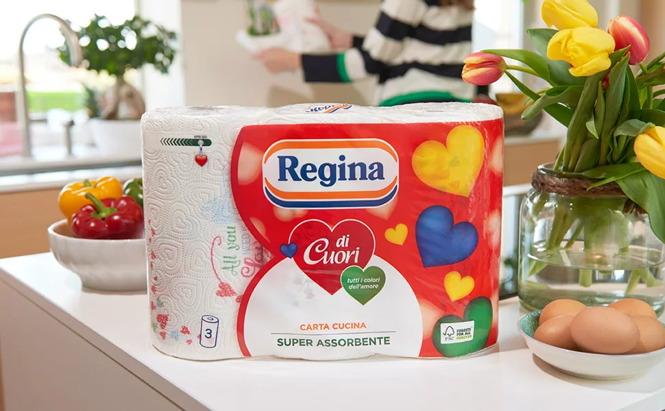 Regina di Cuori kitchen paper 30 rolls 30 pieces (1 pack) - Herzkönigin