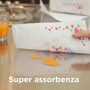 Regina di Cuori kitchen paper 30 rolls 30 pieces (1 pack) - Super Saugfähigkeit.