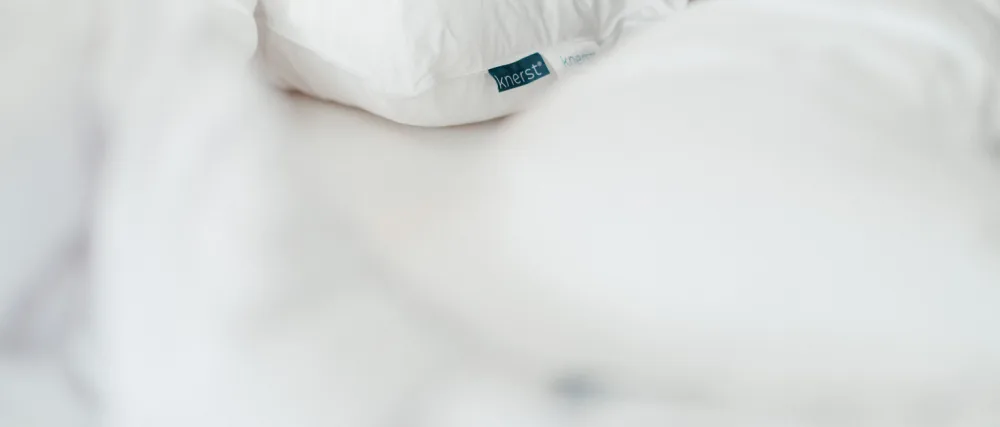 KNERST belly sleeper pillow - ergonomic pillow for ultimate comfort - neck support pillow - memory foam pillow - sleeping pillow - flat pillow for belly sleeper height 6cm  - knerst