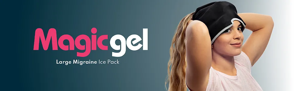Magic Gel Large Migraine Cap | Stay Chilled When a Migraine Strikes | Keep Your Head Cool with Our Double Function Mask & Hat | Ice Beanie Headache Relief Products Large 1.0 - large migraine cap