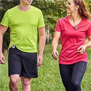 3DFitBud Simple Step Counter Walking 3D Pedometer with Clip and Lanyard, A420S Plum - Accuracy and 10 step error prevention with a sensor that detects movement.